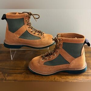 Hodgman Wadelite Wading Shoes Tan and Green Men's Boots Size 7